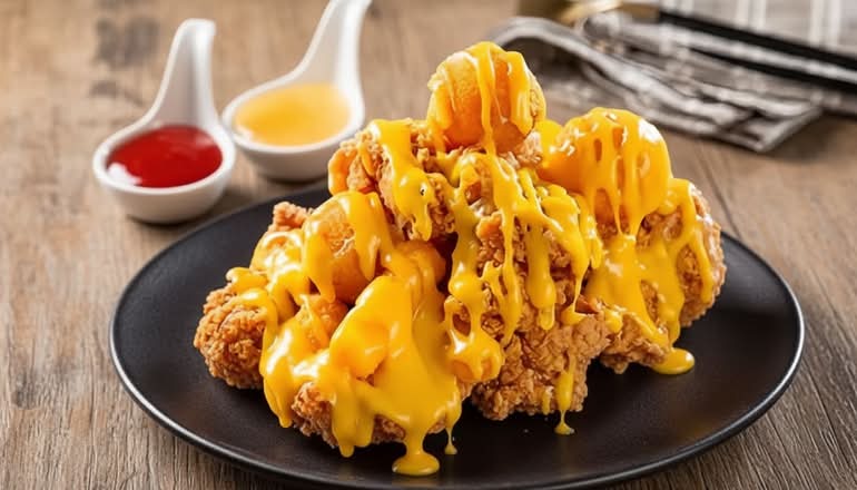 Honey Mustard Boneless Fried Chicken 6Pcs/韩式蜂蜜无骨炸鸡6片